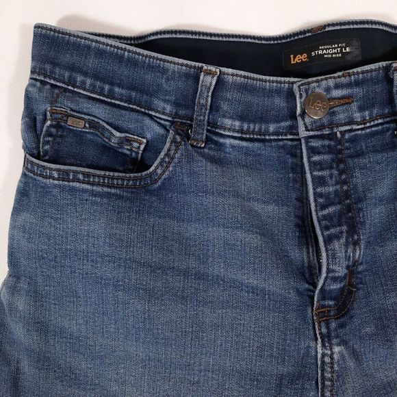 Lee Flex Motion  SZ 14 Straight Leg Mid-Rise Comfort Waist Stretch Denim Jeans - Picture 2 of 14